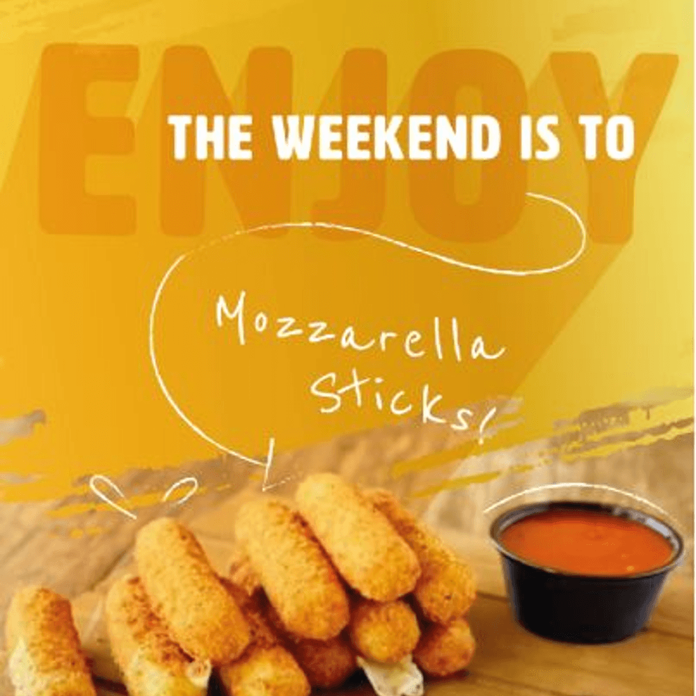 Gooey, Cheesy Mozzarella Sticks will start your weekend off right!