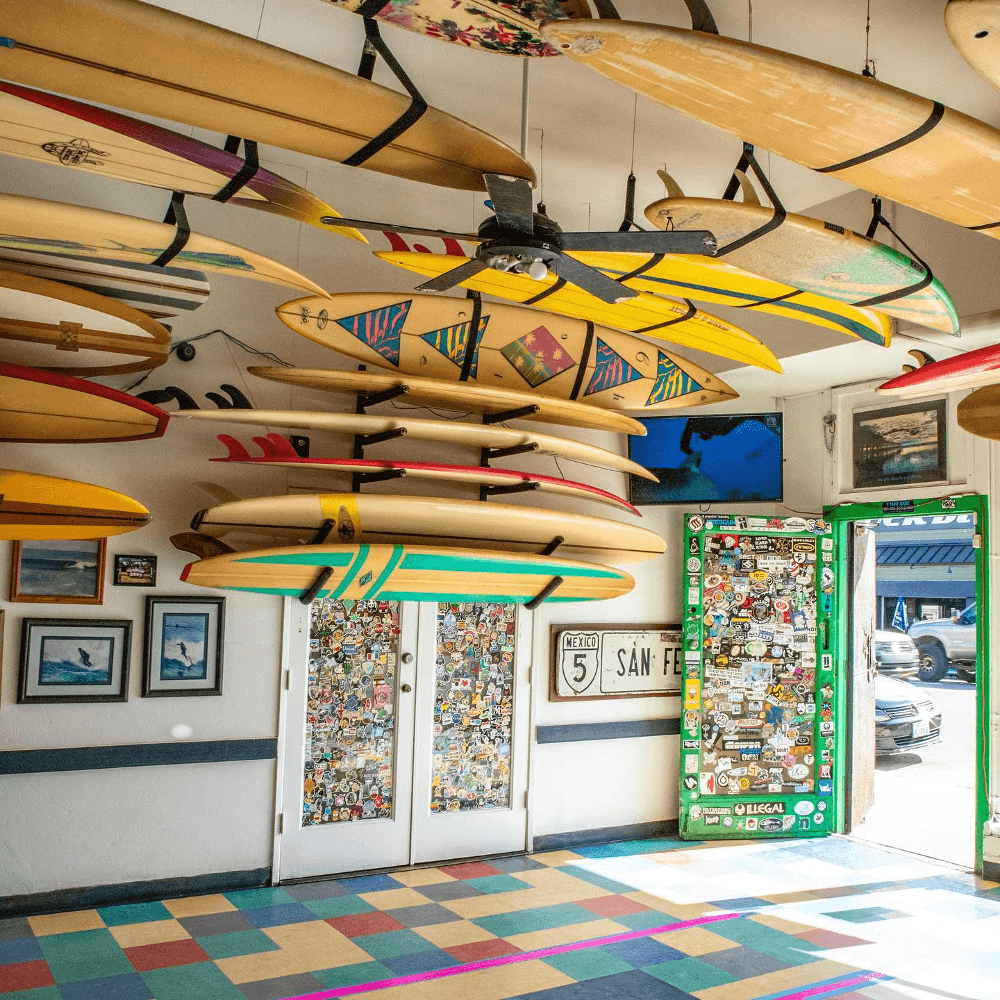 Extensive Surfboard Collection