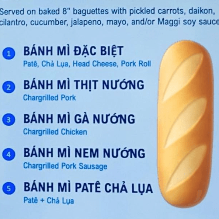 Bánh Mì Vietnamese Sandwiches