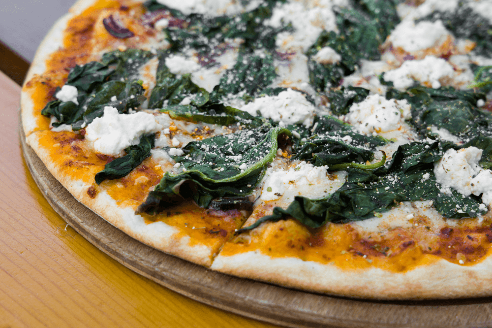 The Famous Spinach Pizza!