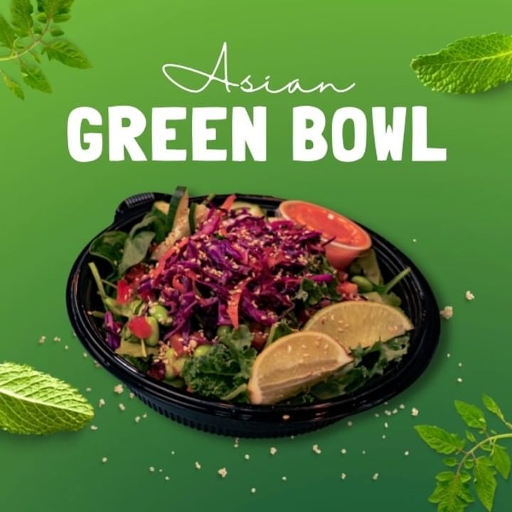 Green & Grand: Choose Your Trio Garnish in Our Asian Green Bowl & Drizzle with Delectable Sauces!