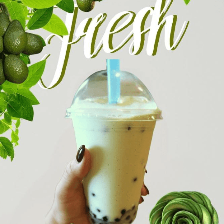 Introducing Avocado Boba with Chewy Tapioca Pearls!