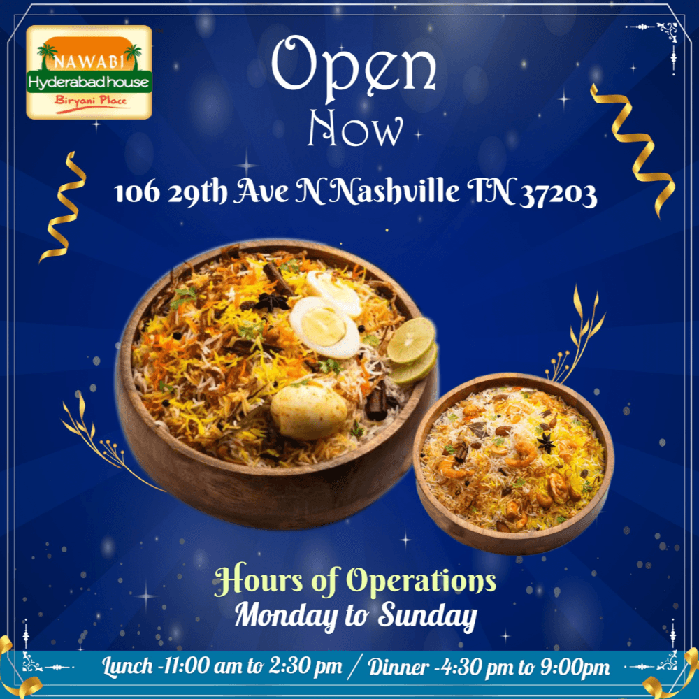 Nawabi Hyderabad House Biryani Place Nashville Best Indian
