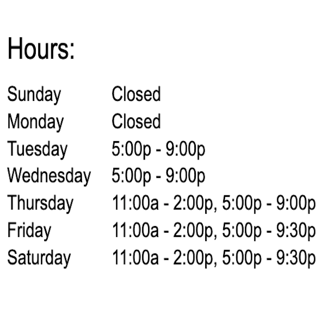 New Hours!