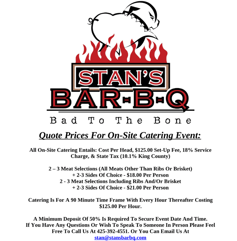 Stan's BarBQ Best BBQ in Issaquah