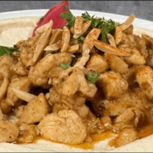 Hummus with Chicken Entree.