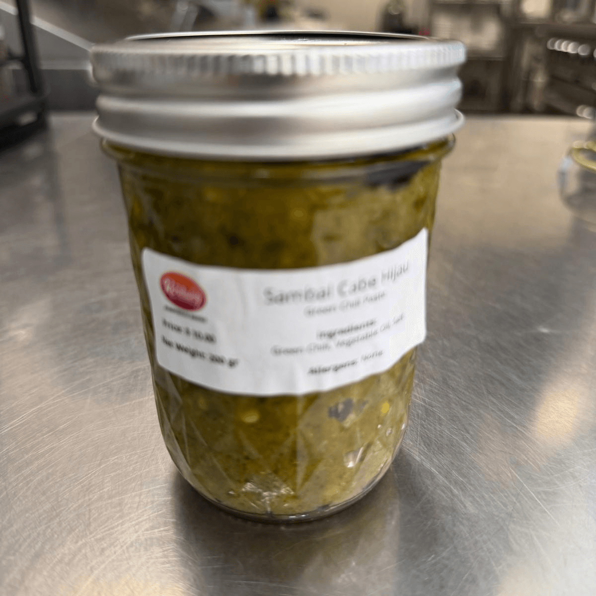 Sambal Hijau in a Jar.