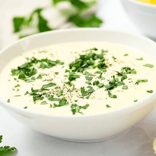 Bowl of Alfredo Dipping Sauce.