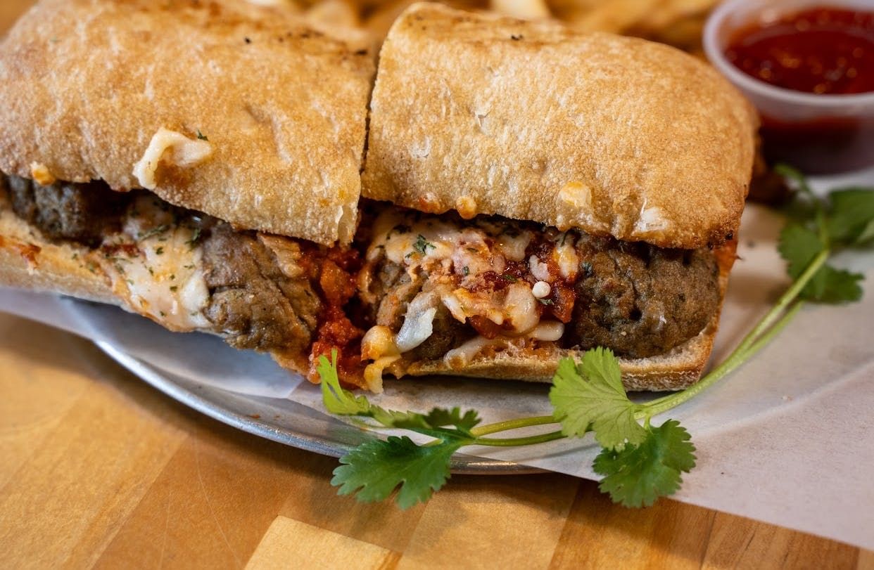 Meat Ball Parmesan Sub.