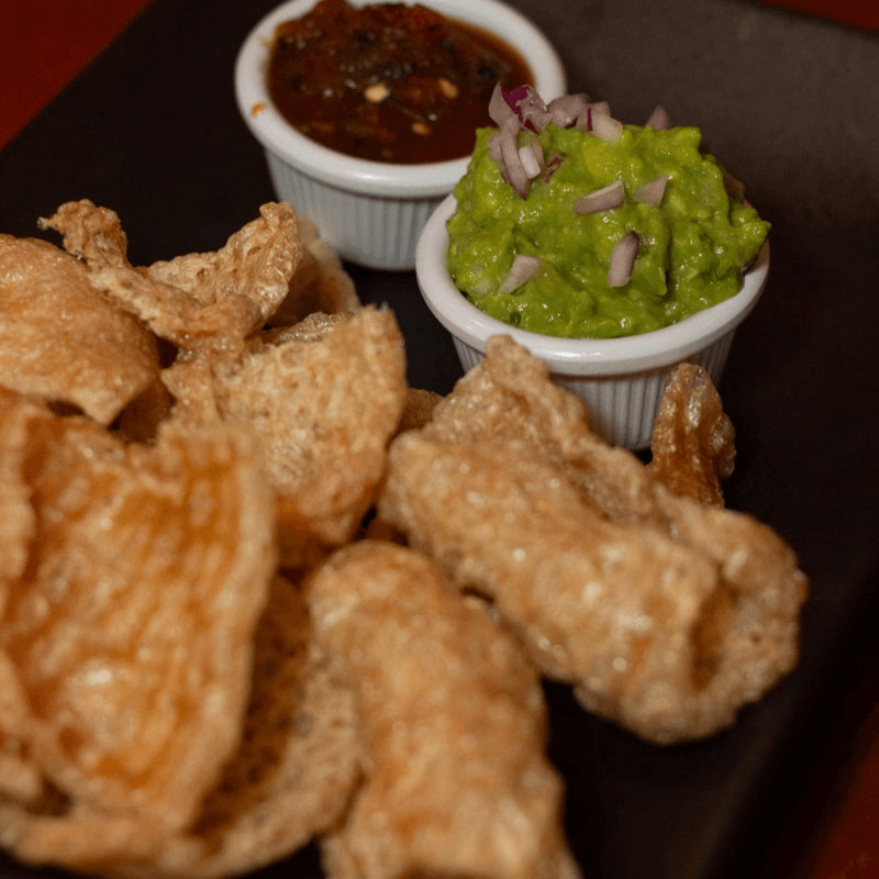 Pork Chicharron W/Guacamole.