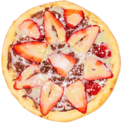 Nutella & Strawberry Delight - Dessert Pizza.