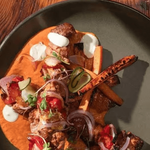 Brochetas De Pollo a La Brasa.