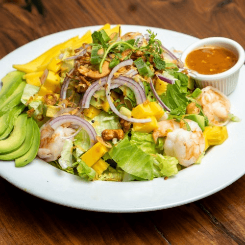 Fresh Avocado and Mango Salad.