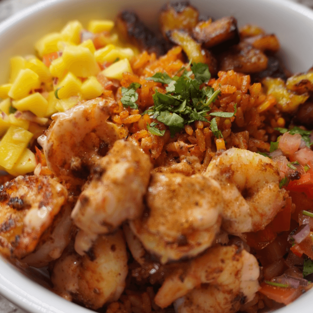 Roasted Shrimp Bowl.
