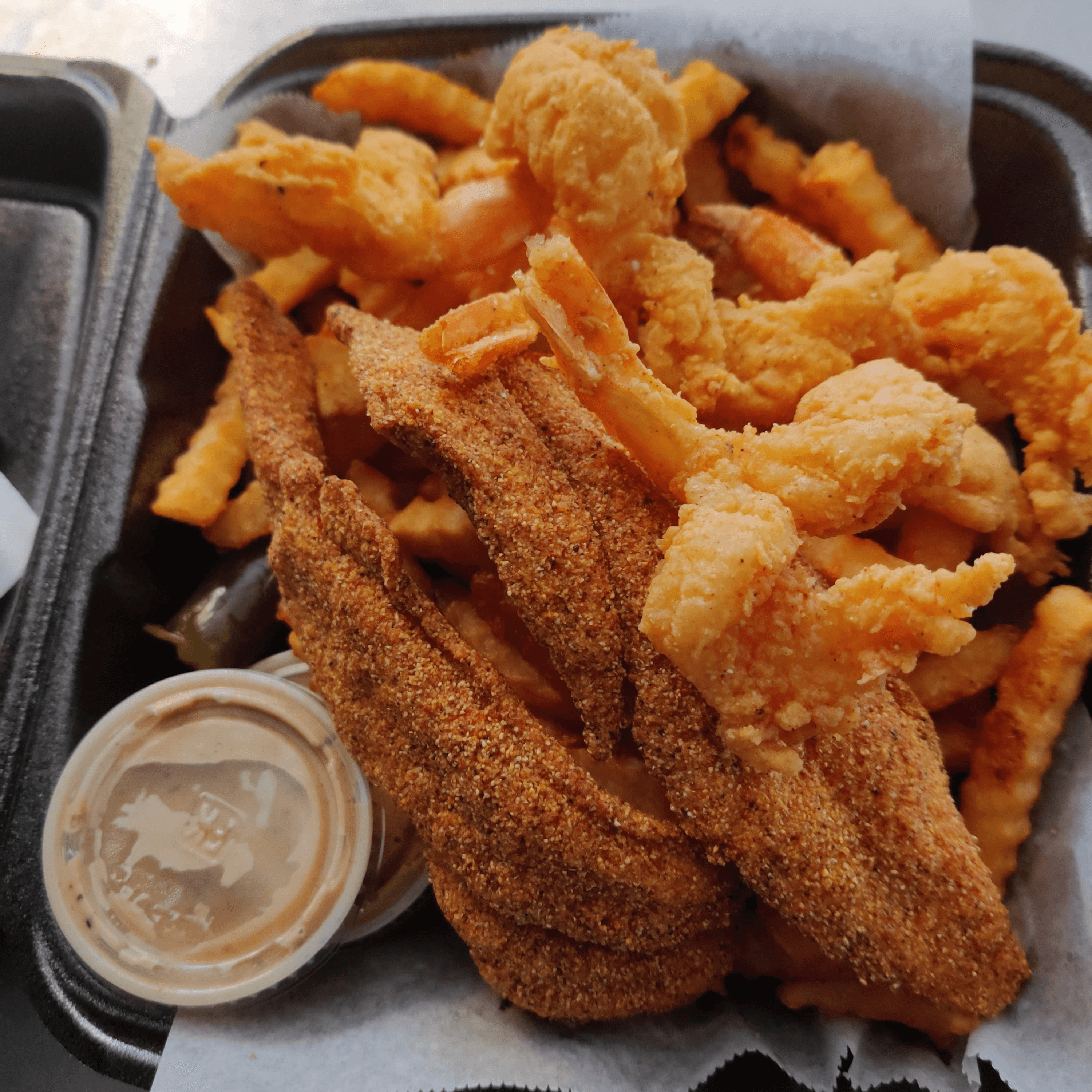 2 PC Catfish & 2 Shrimp.