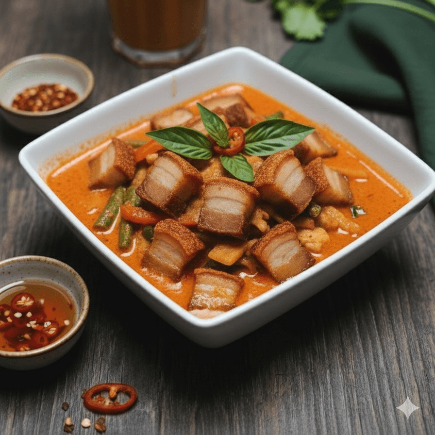 Red Curry with Crispy Pork.
