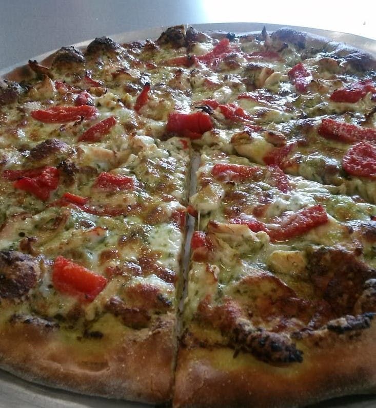 Chicken Pesto Pizza.