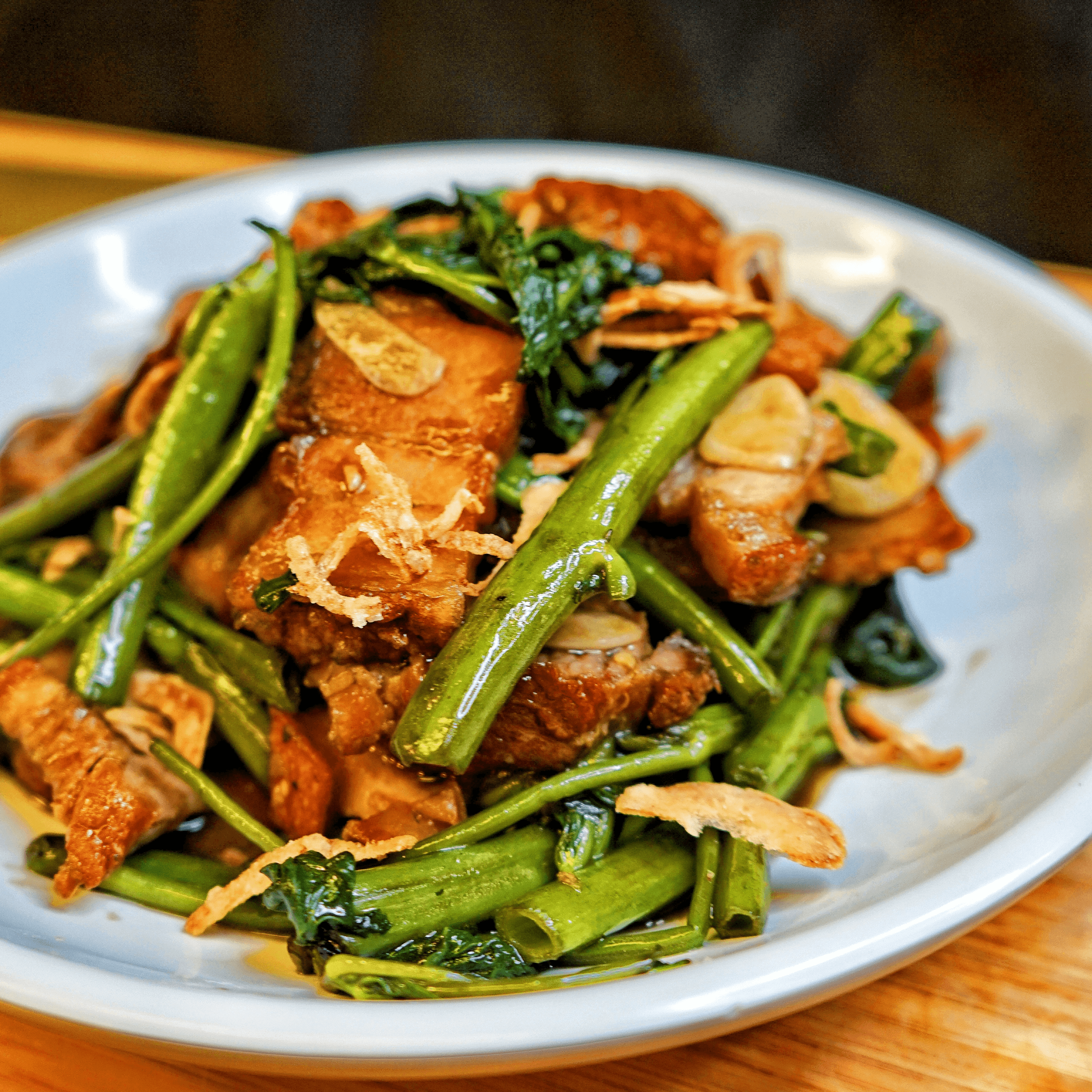 Fire Red Morning Glory Stir Fry.