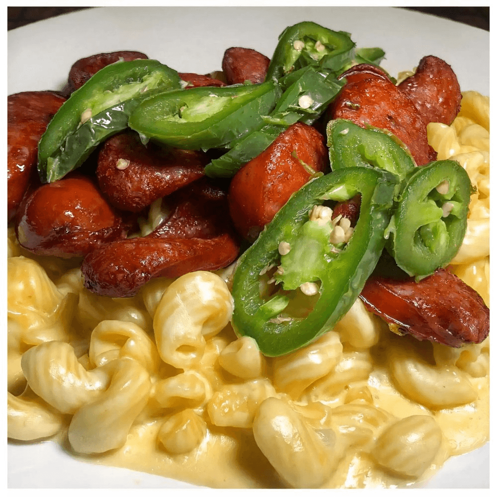 Chorizo & Roasted Jalapeño Mac & Cheese.