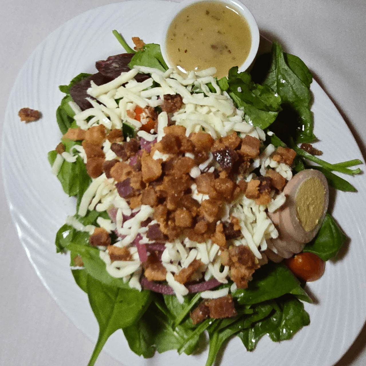 Hot Bacon Spinach Salad.