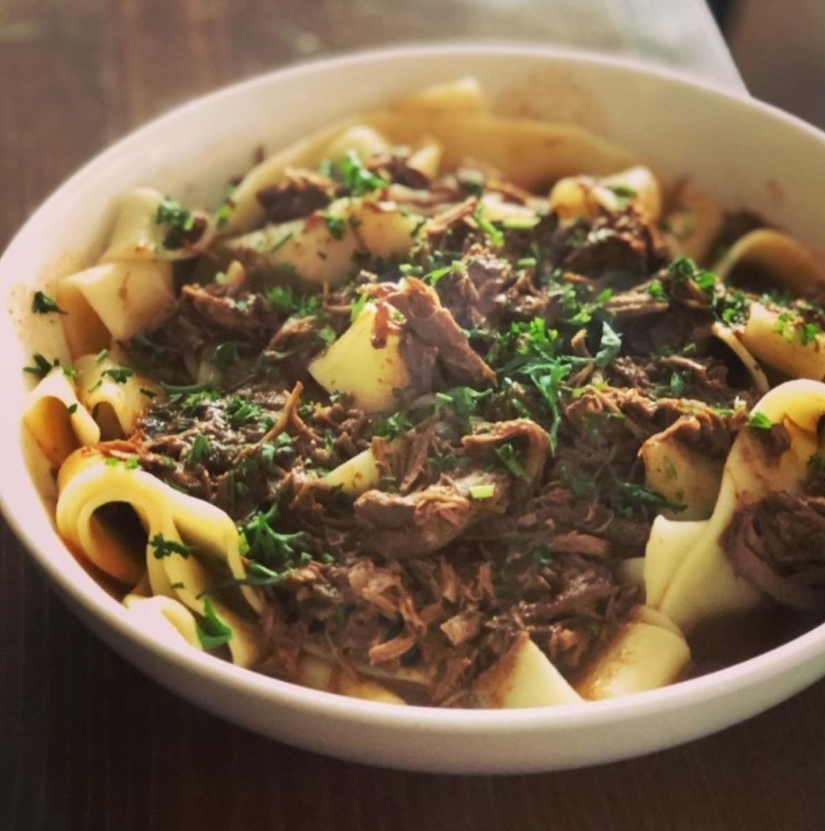 Pappardelle Pasta with Lamb.