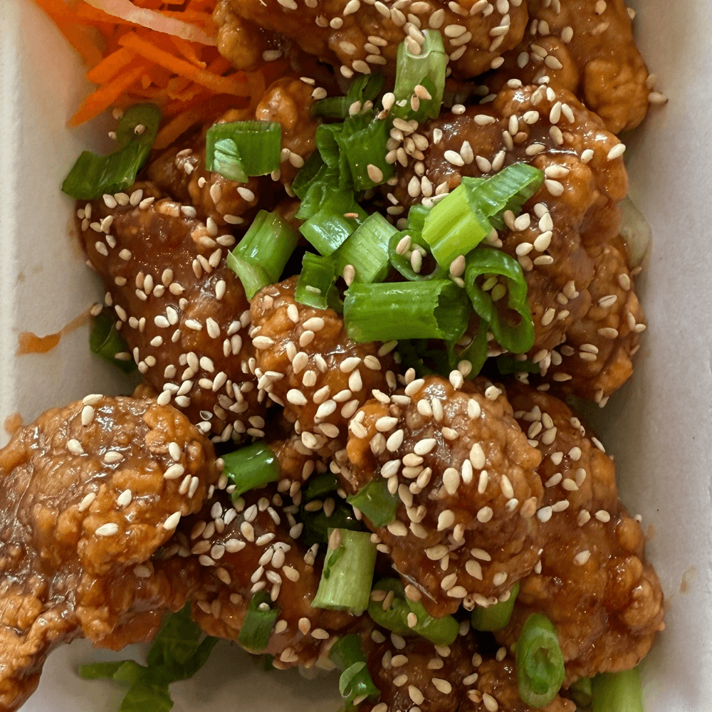 Asian BBQ Popcorn Chicken.