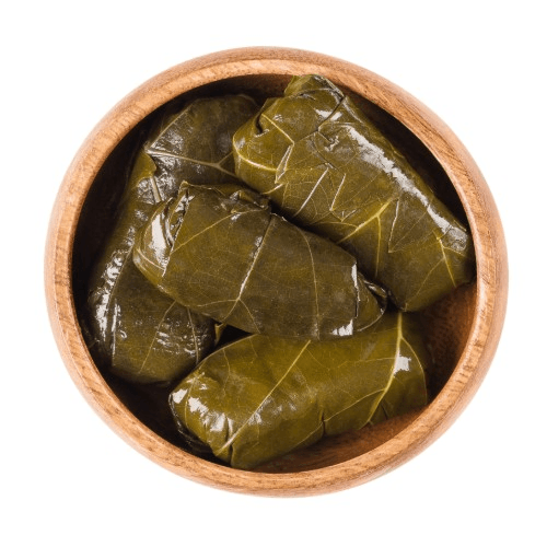Dolmades / Stuffed Grape Leaves.