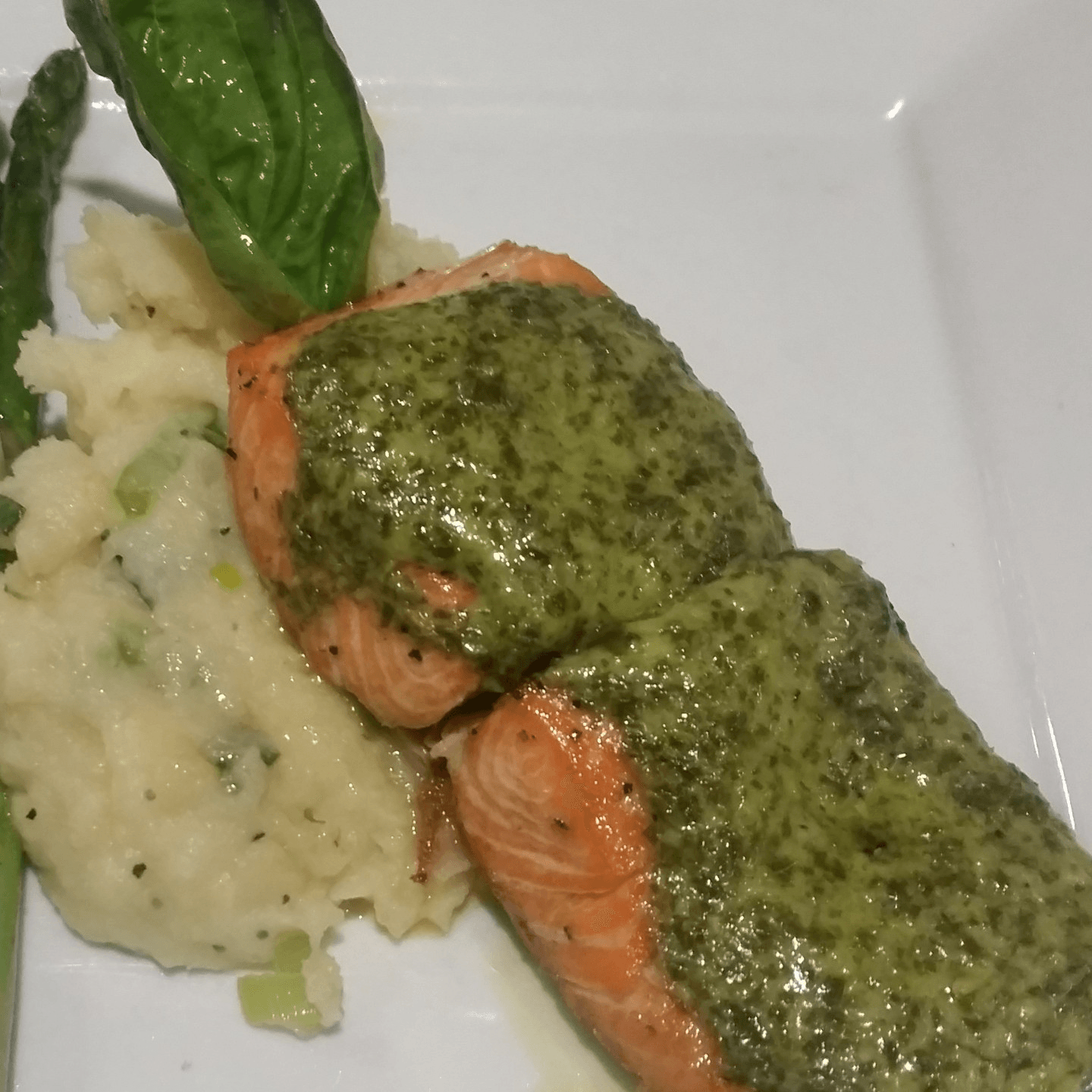 Steelhead Salmon with Basil Aioli Bliss
