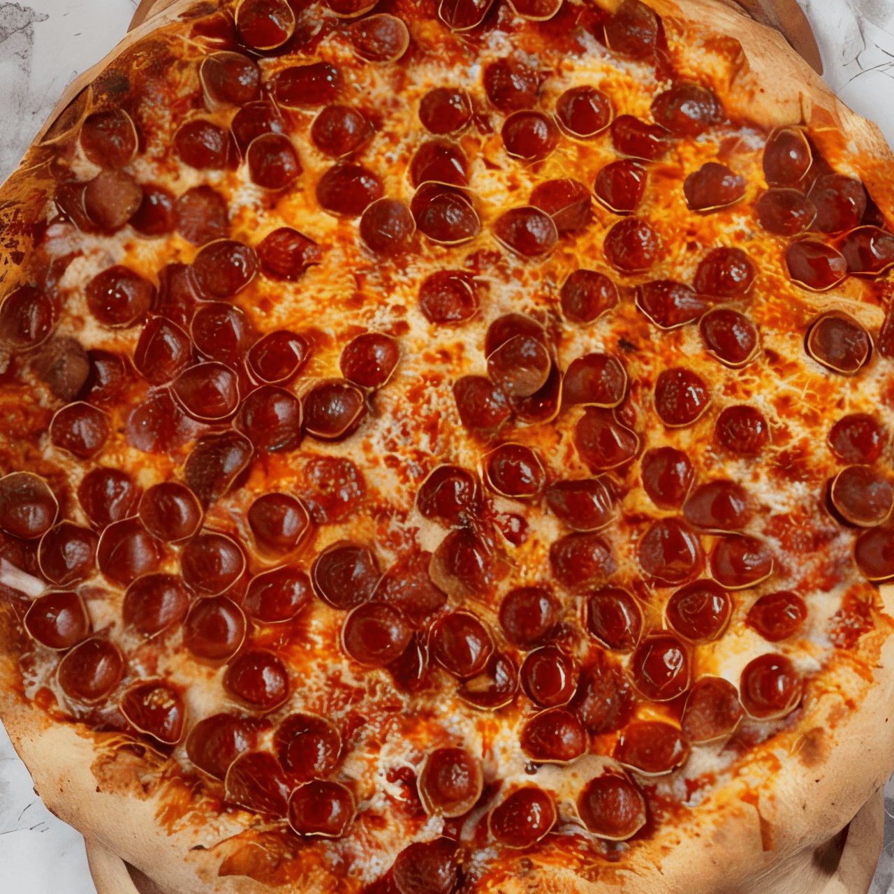 Cheese-Stuffed Crust Cheese Pizza.