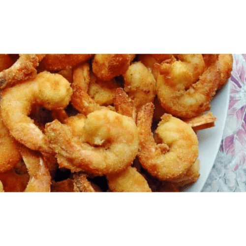 6 Pieces Large Hand Battered Shrimp Lunch Special.