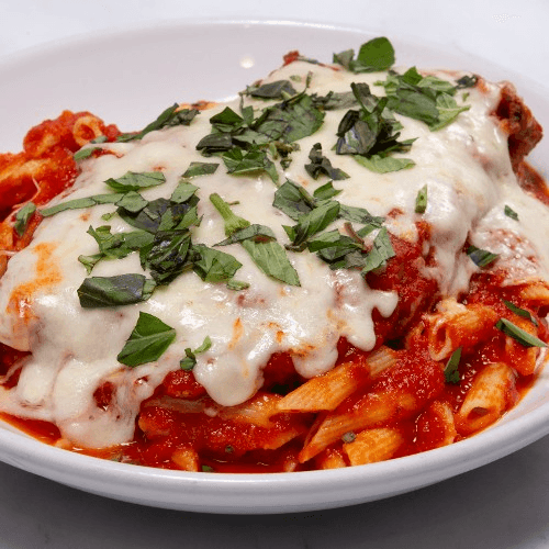 Chicken Parmigiana with Penne