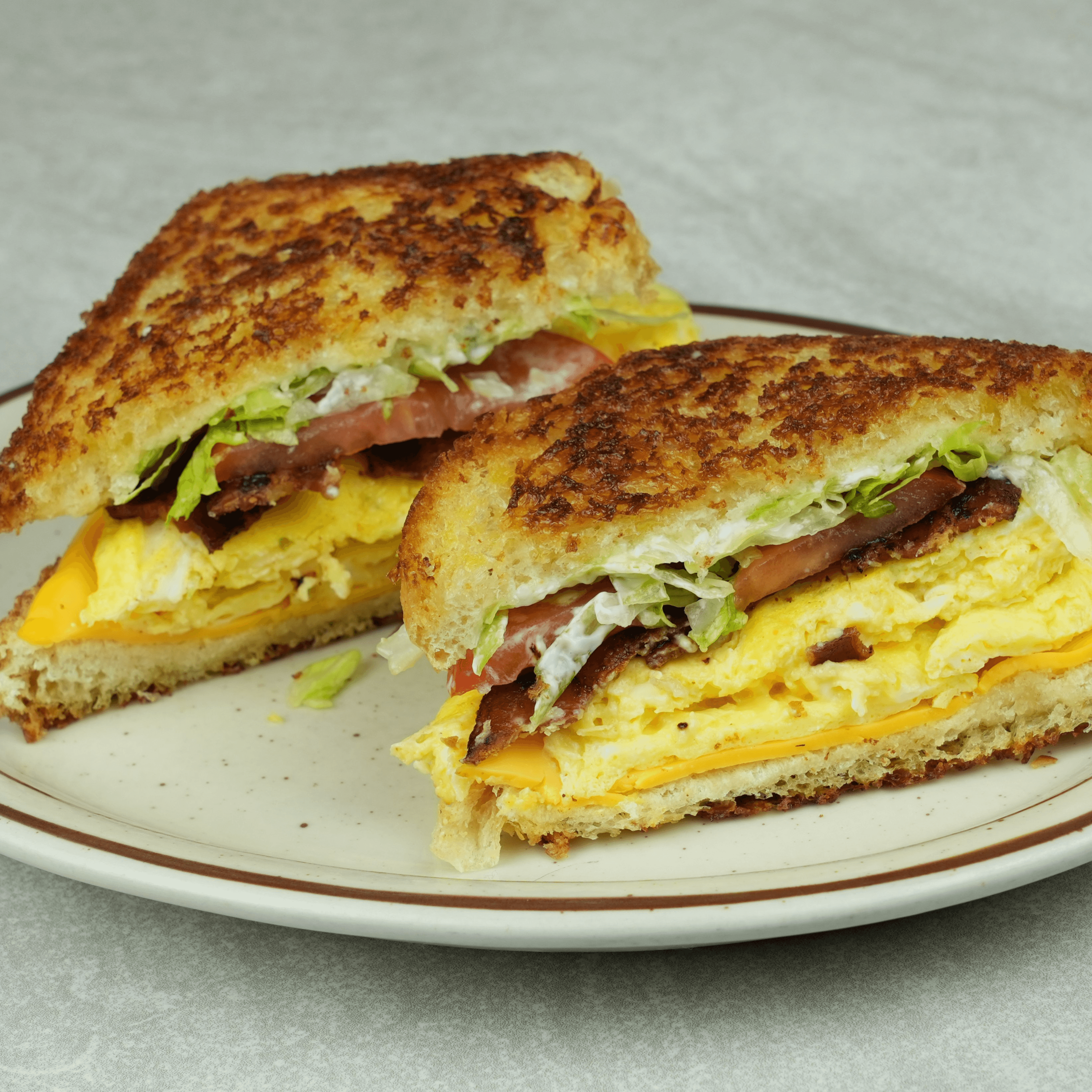 Egg & Cheese with Meat Sandwich.