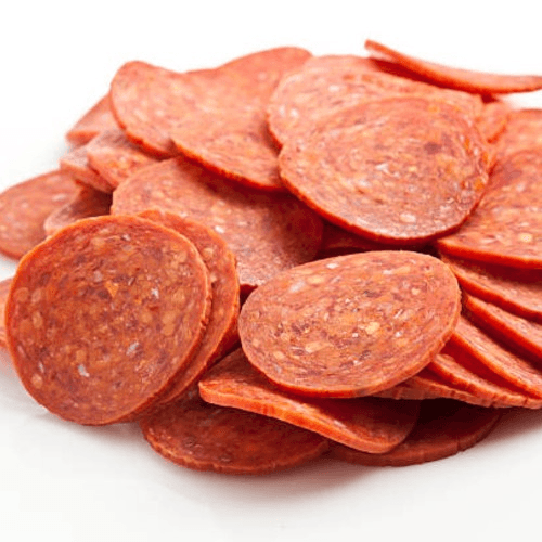 Slice Of Halal Beef Pepperoni.
