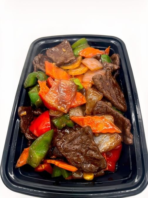 Mongolian pepper steak.