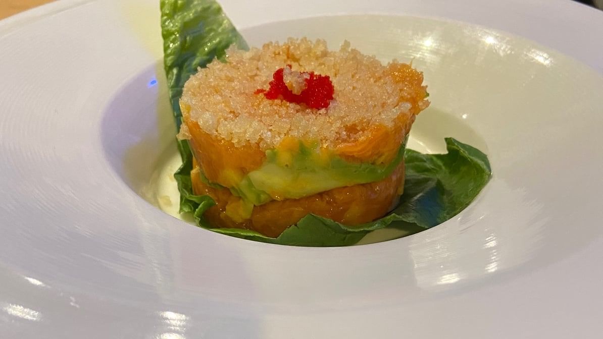 Spicy Mango Salmon Tartar.