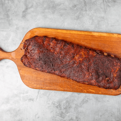 ST. LOUIS RIBS Half a slab of ribs.
