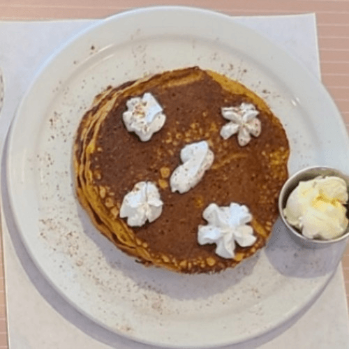 Pumpkin Pancakes, full stack.