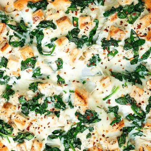 Spinach & Chicken Pizza (Large 14'')