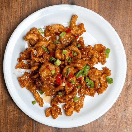 Orange Peel Chicken.