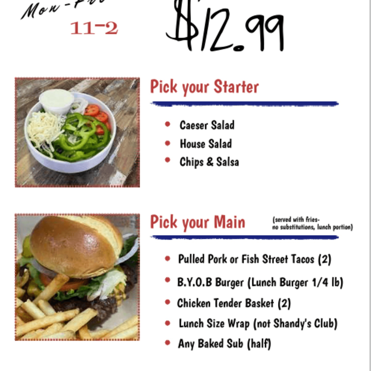Lunch Specials
