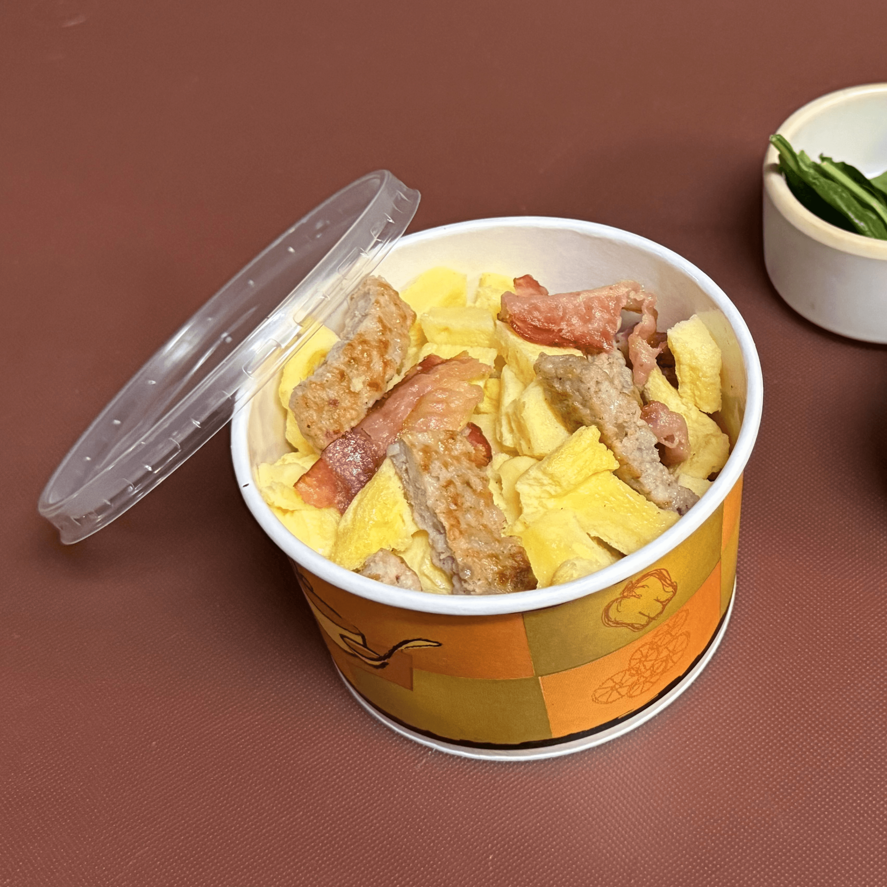 Breakfast Bowl (Sausage Patty, Bacon & Others Are Optional).