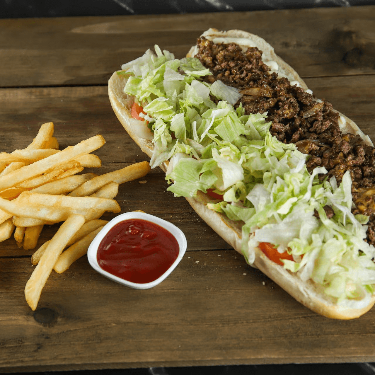 Chopped cheese sandwich.