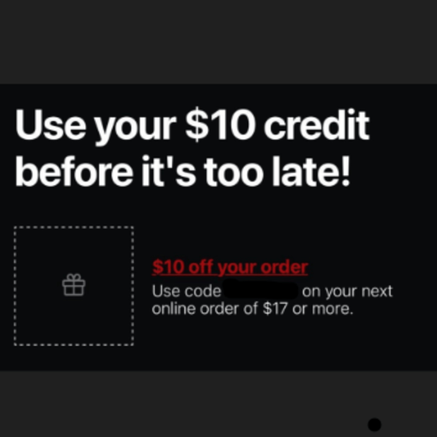 How to get the $10 credit?