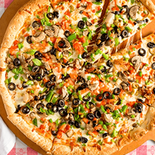 Vegetarian Garlic Sauce Pizza