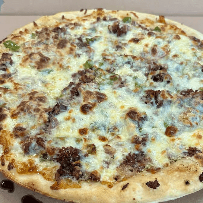 The Philly Deep Dish Pizza.