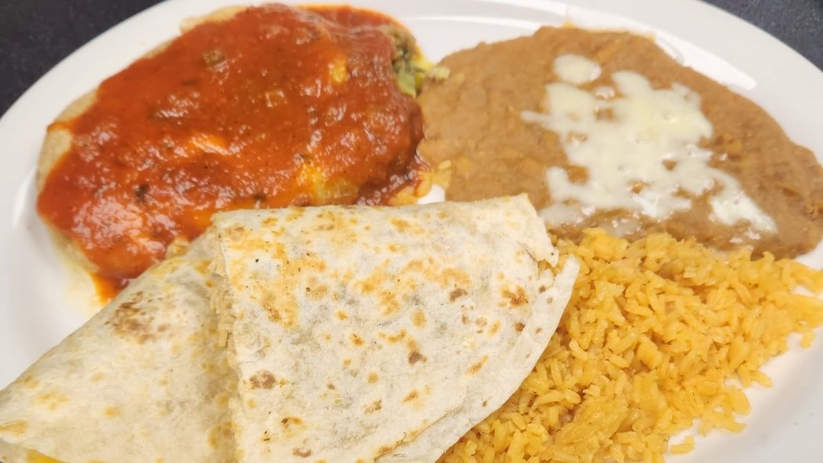 B. Chile Relleno & 1 Quesadilla.
