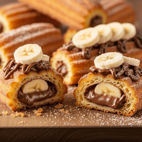 Banana Nutella Churro Style Bites.