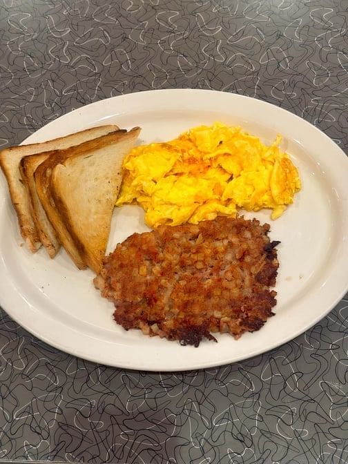 Corn Beef Hash Slam (Farm Fresh Eggs).
