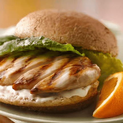 Grilled chicken breast sandwich.