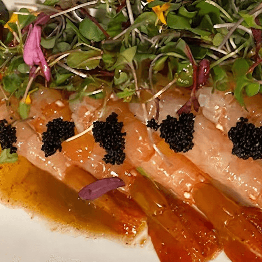 Sweet Shrimp Carpaccio (4 Pcs).